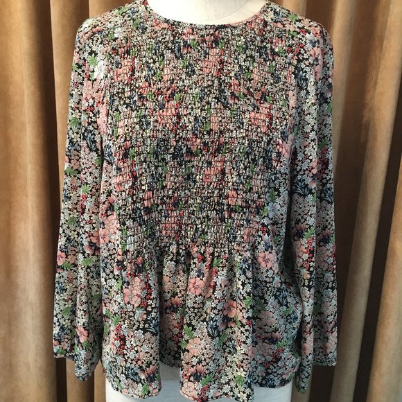 ZARA BASIC Floral Blouse - Picture 1 of 8